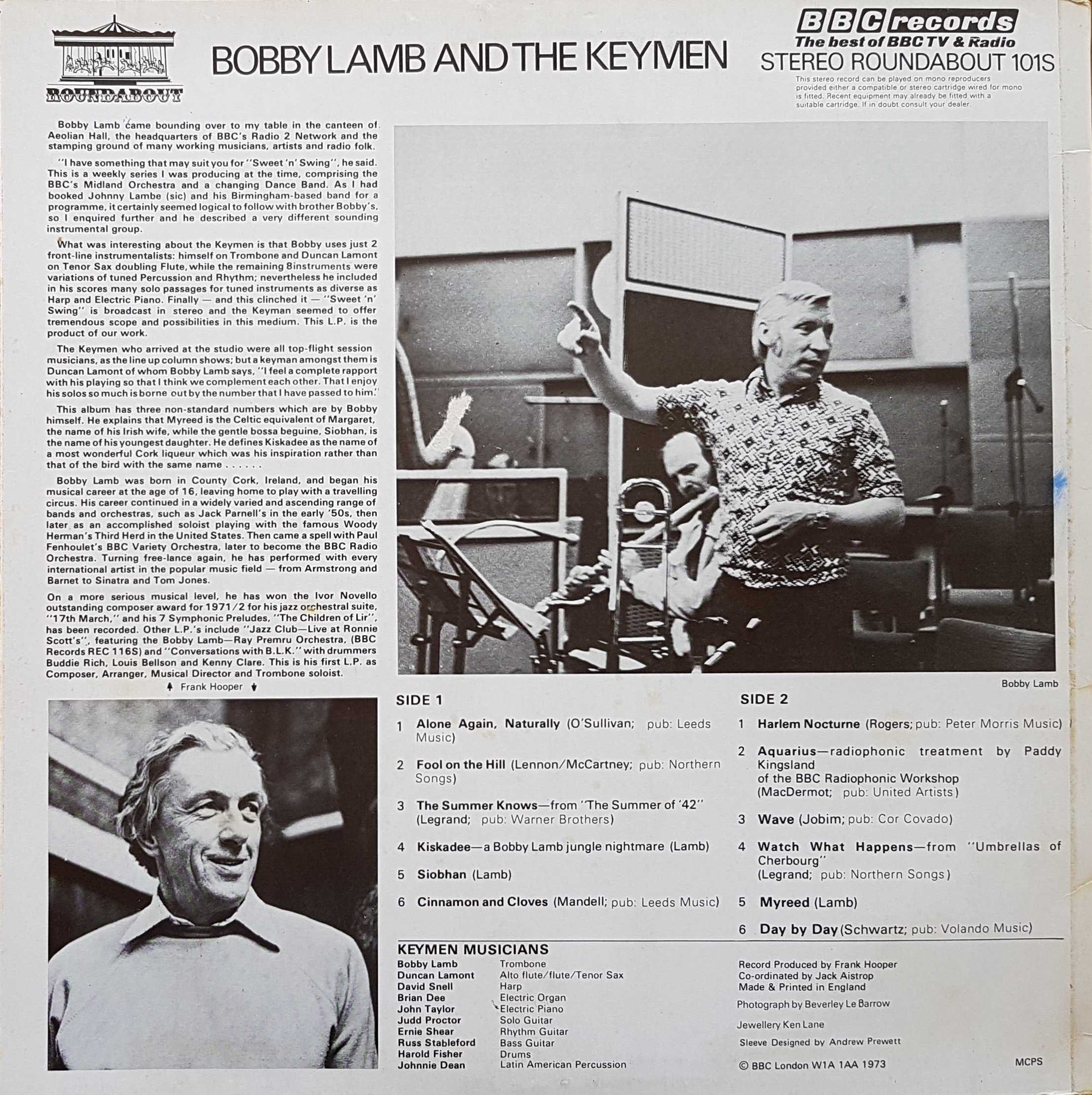 Picture of RBT 101 Bobby, Lamb & Keymen by artist Various from the BBC records and Tapes library